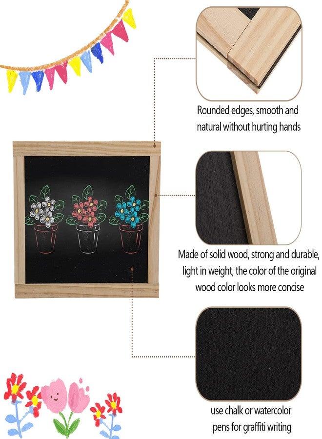 Harloon 12 Pcs 10.5" x 8.5" Framed Chalkboard Bulk Double Sided Wood Tabletop Small Chalkboard Signs Mini Blackboard Classroom School Supplies for Party Home Office Craft Birthday Wall Menu Food - Image 4